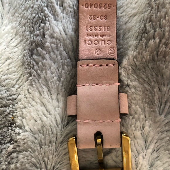Gucci Suade (Light Pink) Belt - Picture 2 of 3